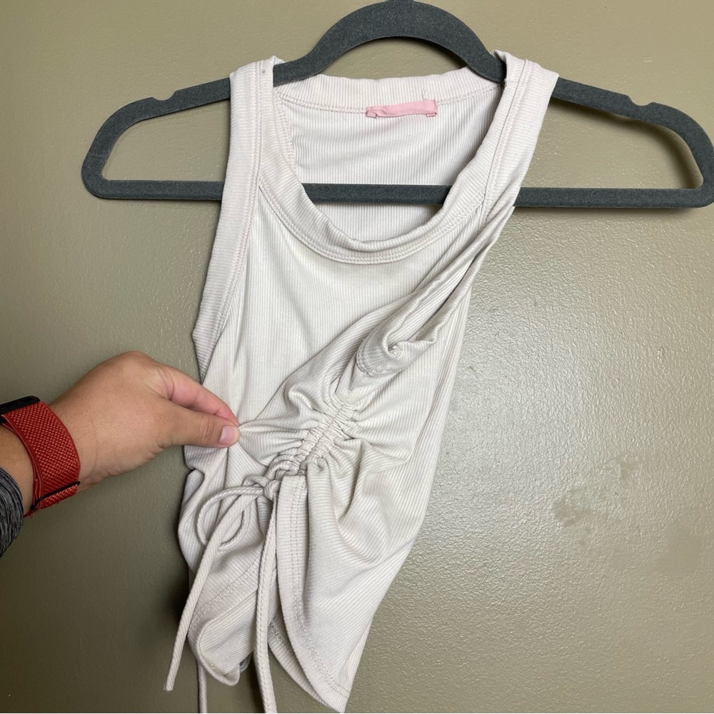 Amable Ribbed Drawstring Tank Top - Picture 3 of 5